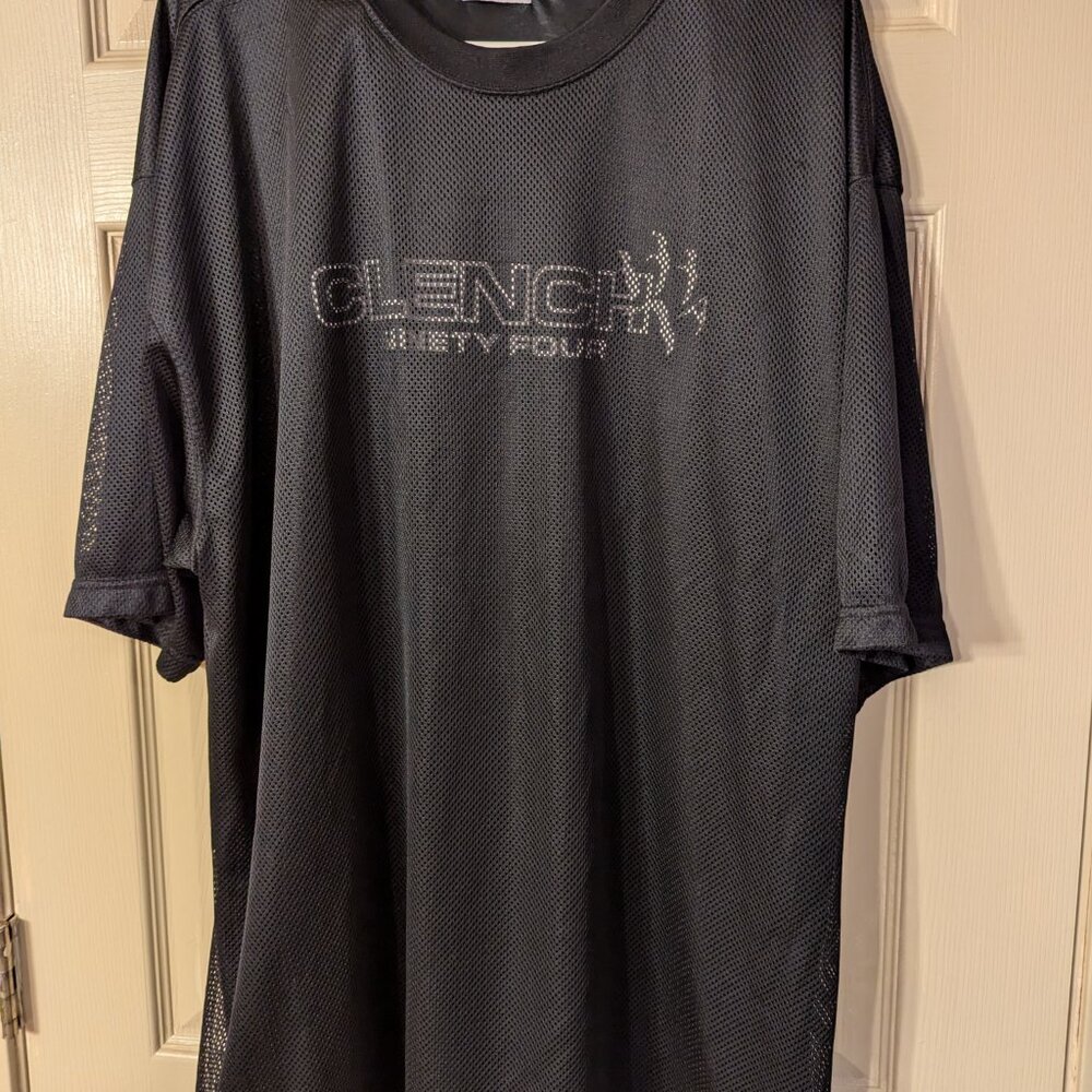 Vintage Clench Mens Black Mesh T Shirt